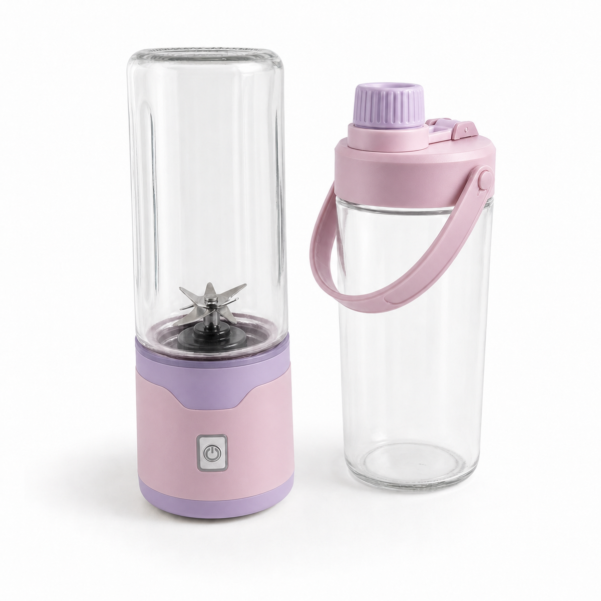 Blendora Portable Mixer in Rosa mit zusätzlicher Trinkflasche