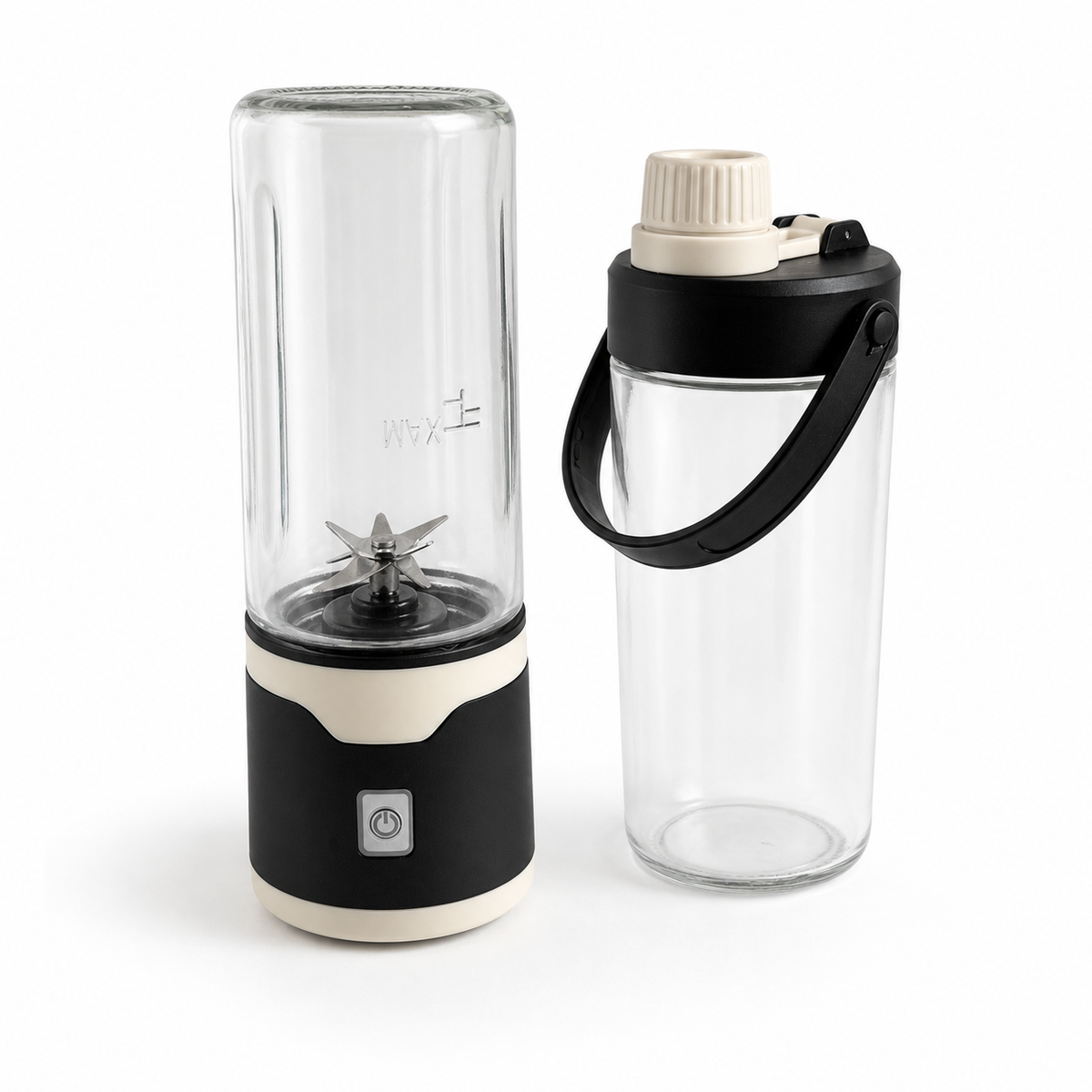 Blendora Portable Mixer in Schwarz mit zusätzlicher Trinkflasche